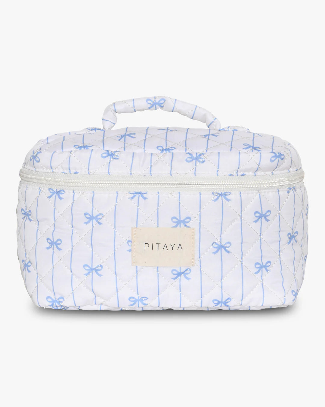 LARGE MAKEUP BAG | BLUE BOW