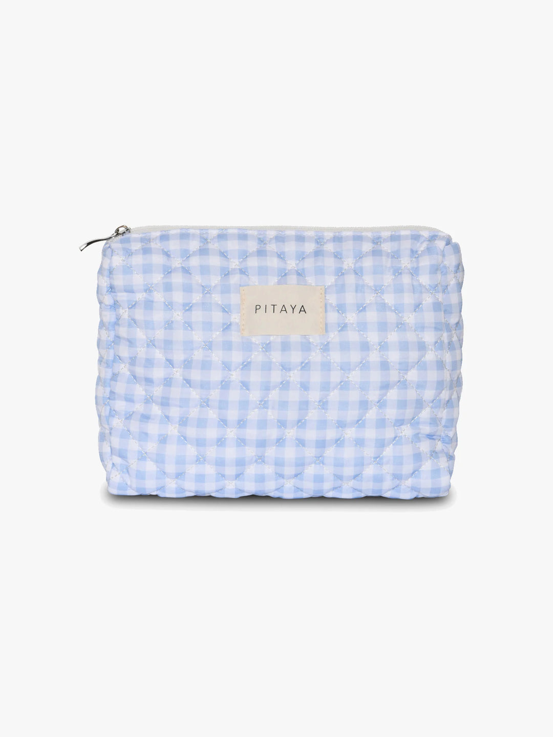 MEDIUM MAKEUP BAG | BLUE CHECKER