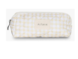 SMALL MAKEUP BAG | YELLOW CHECK
