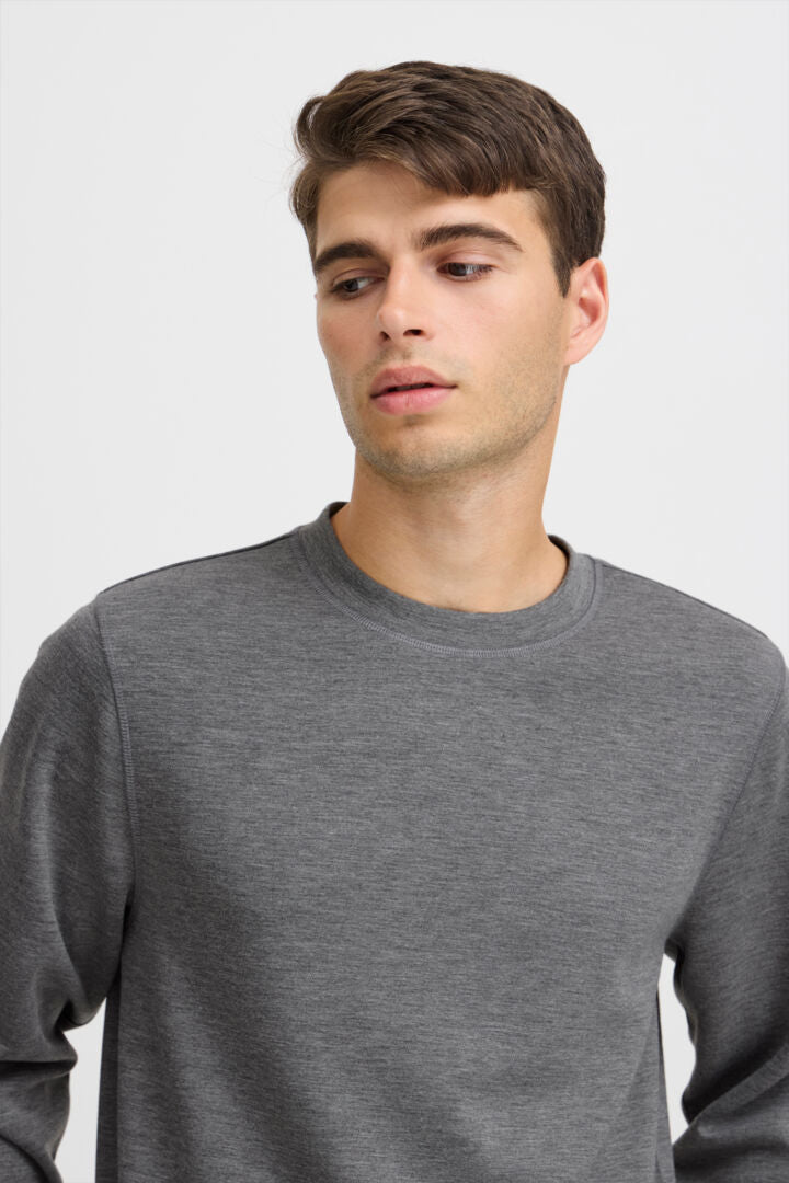 SWEATSHIRT | SEBASTIAN mix grátt