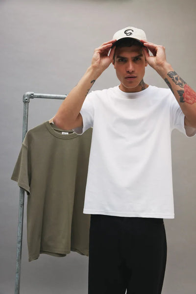 T-SHIRT | DANTON hvít