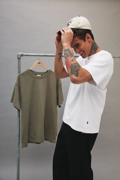 T-SHIRT | DANTON hvít