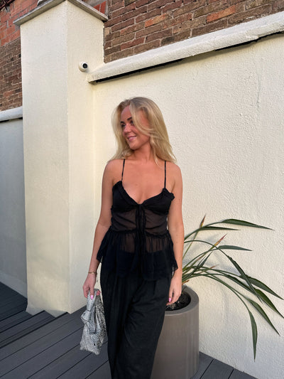 TOPPUR | CECILIE FRILL svart