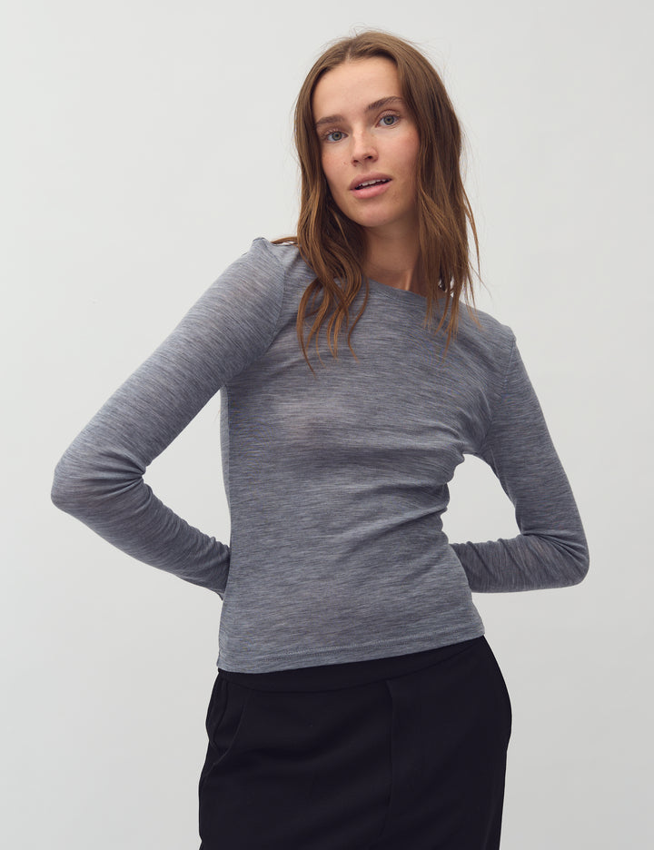 BLUSA| MERINO grey