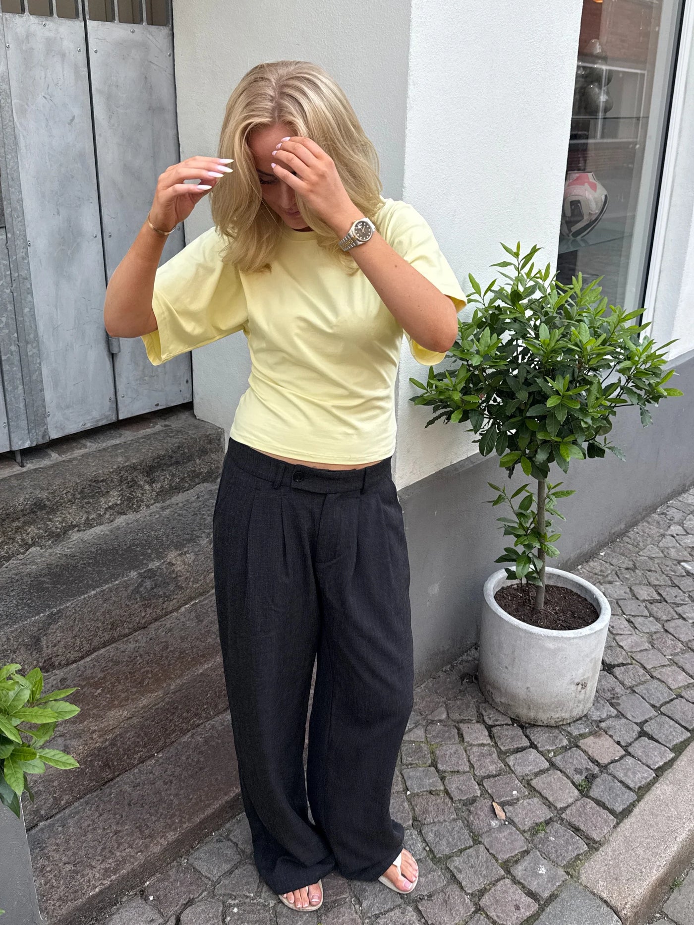 BUKSUR | NORA svart melange