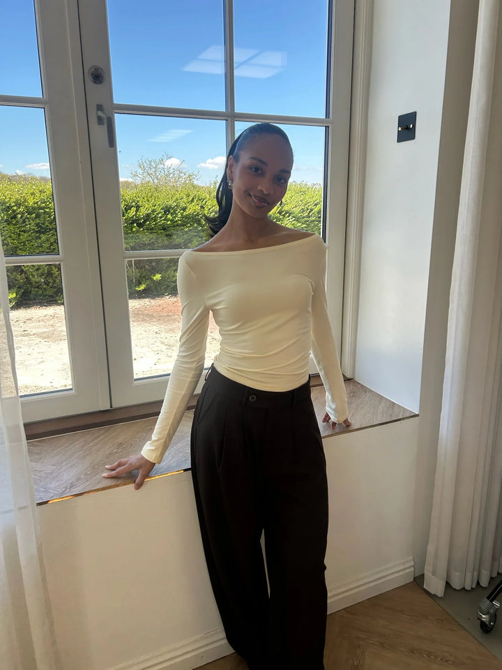 TOPPUR | MARTA BOATNECK yellow
