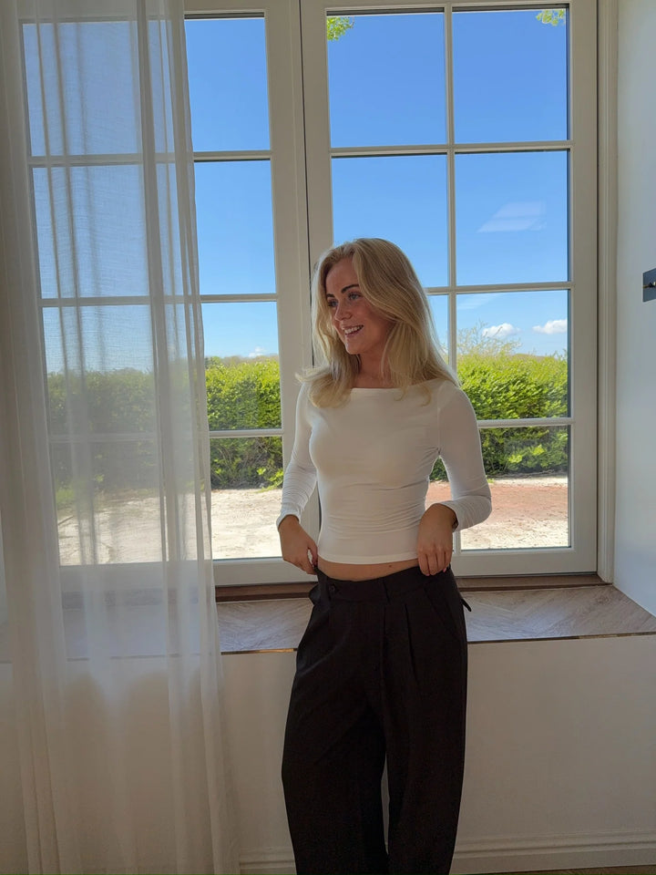 TOPPUR | MARTA BOATNECK hvítt