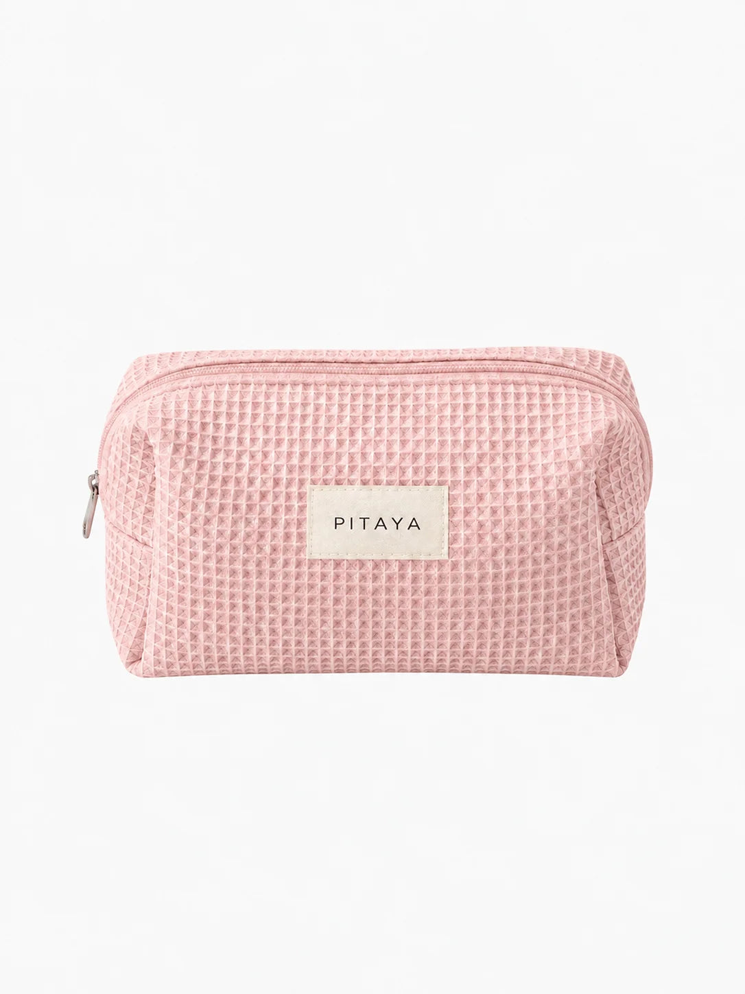 MEDIUM MAKEUP BAG | WAFFLE PINK – Hon+Hann