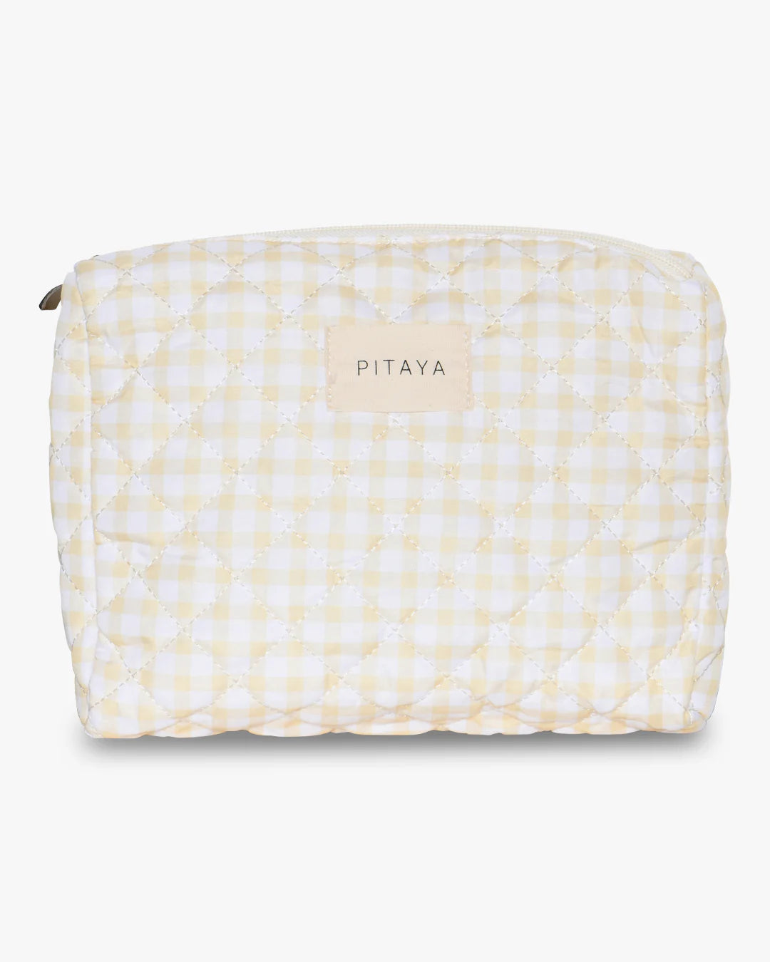 MEDIUM MAKEUP BAG | YELLOW CHECK