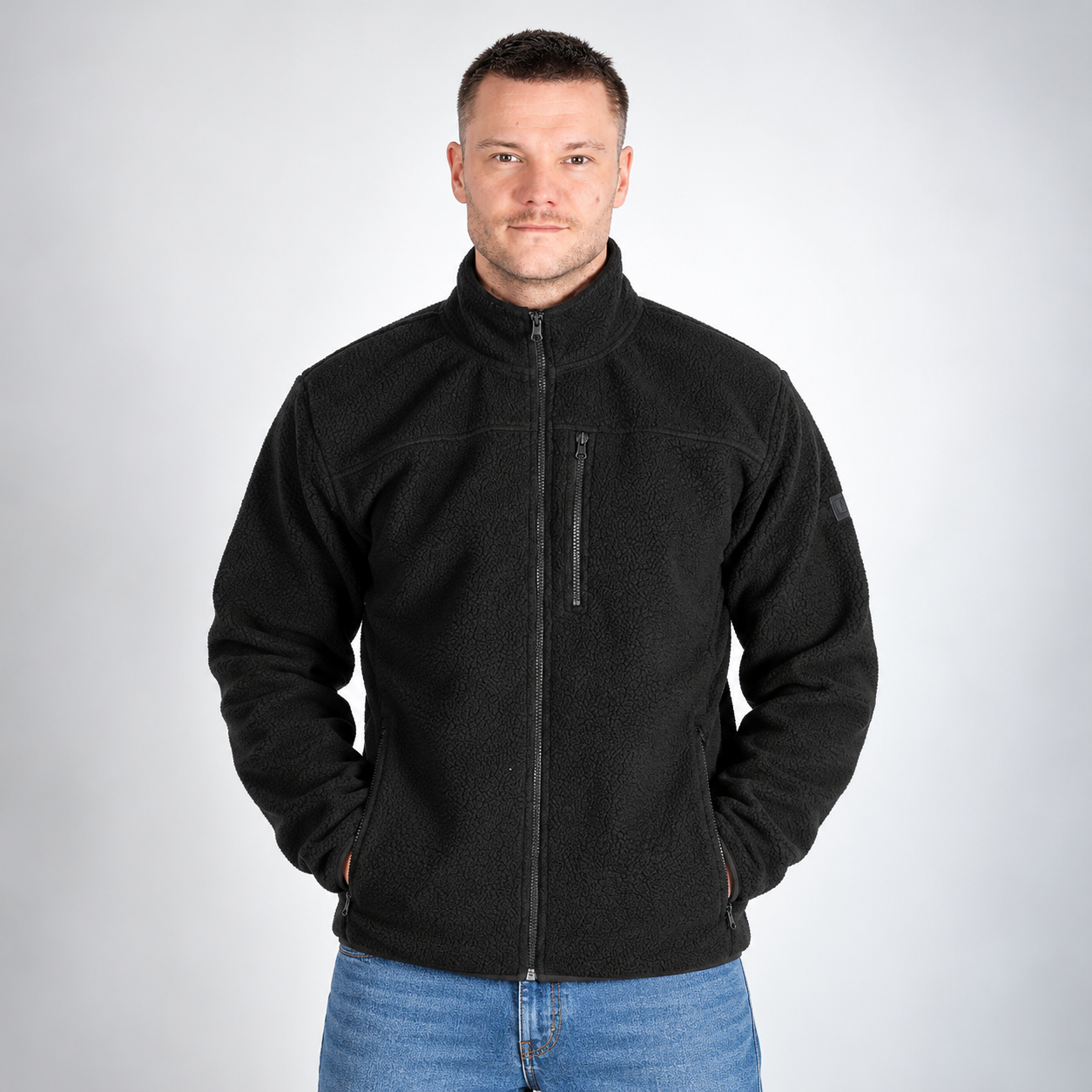 JAKKI | FLEECE PEJASPER svart – Hon+Hann