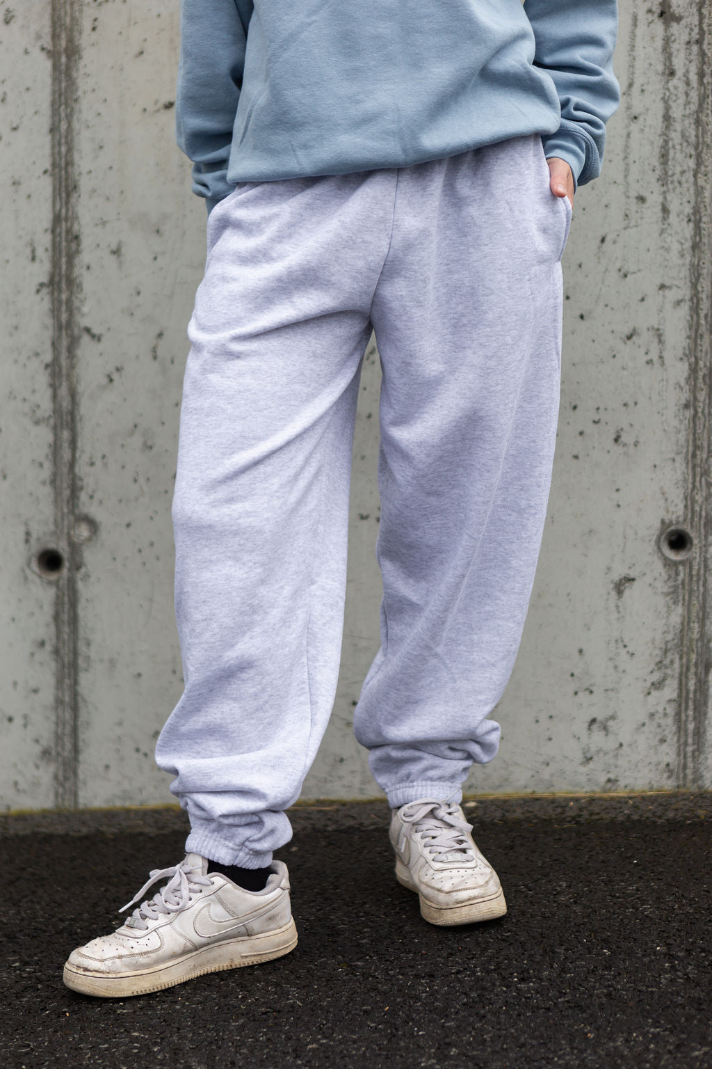 SWEATPANTS | FRUIT ELASTIK grátt