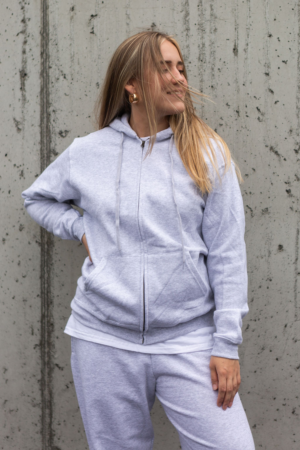 ZIPHOODIE | FRUIT grey