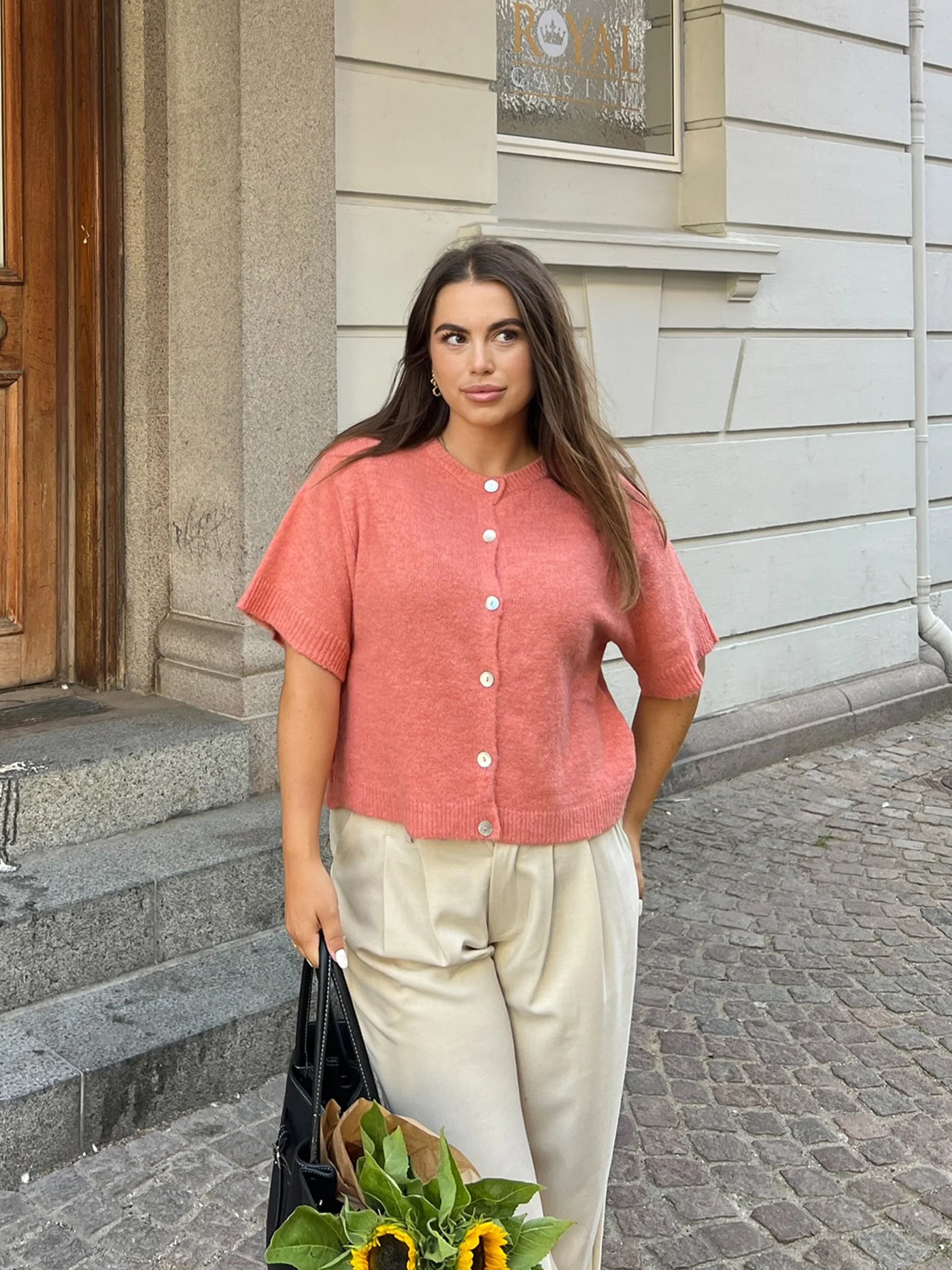 CARDIGAN | FRIDA SS coral