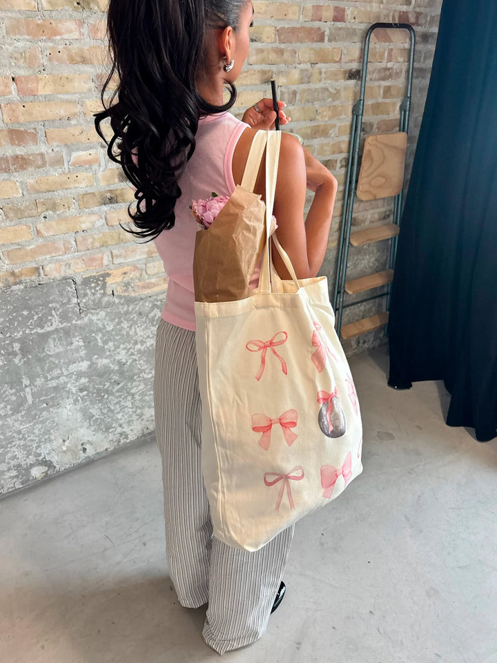TOTE BAG | PINK BOWS