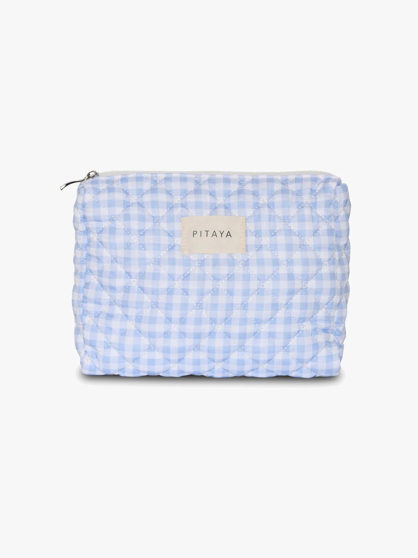 MEDIUM MAKEUP BAG | BLUE CHECKER