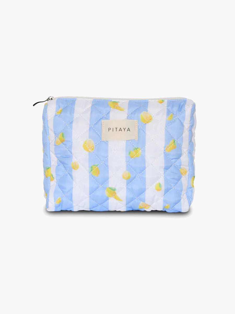 MEDIUM MAKEUP BAG | BLUE LEMON