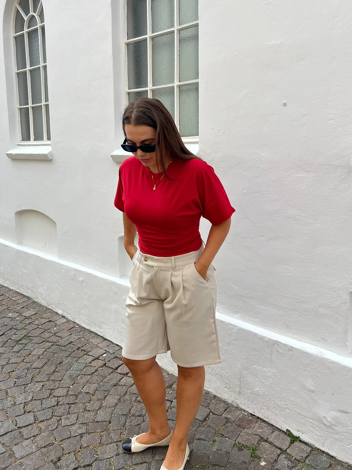 KLARA TOP | WAISTED red rose