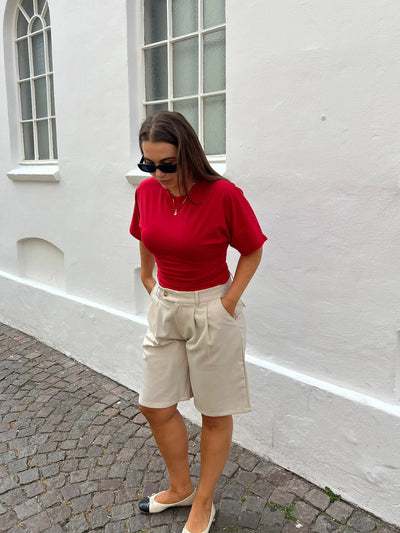 KLARA TOP | WAISTED red rose