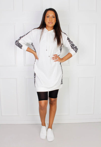 Hoodie dress | Zebra