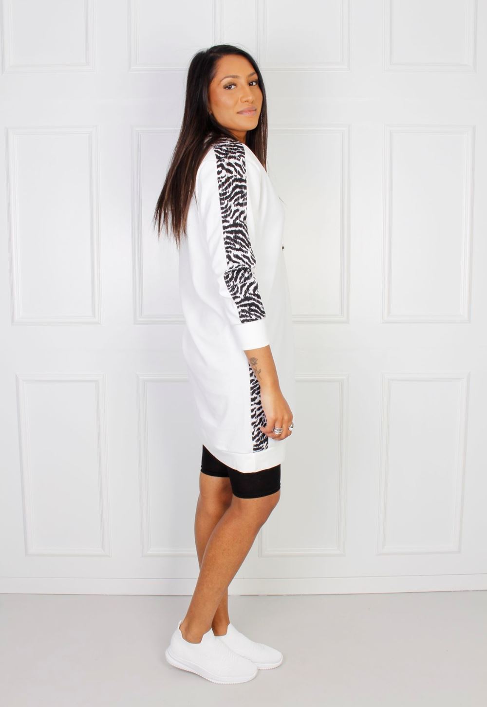 Hoodie dress | Zebra